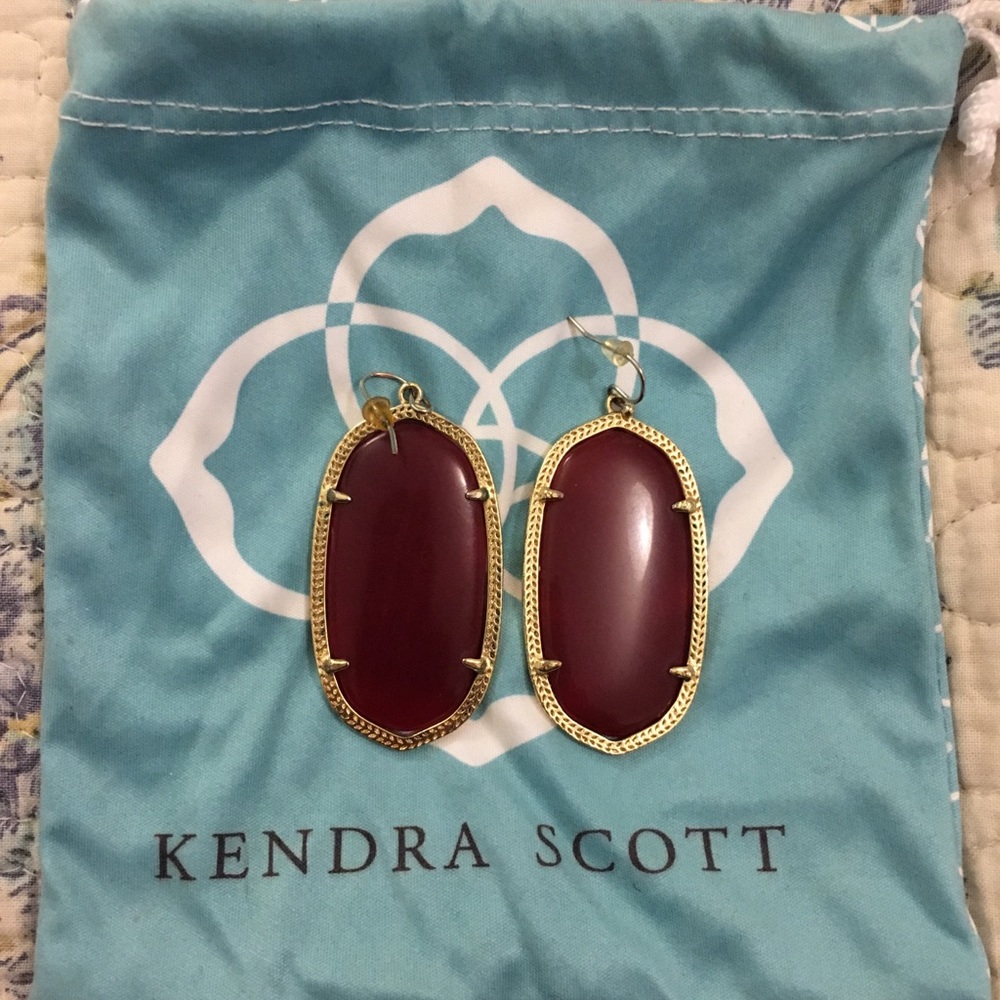 Kendra Scott danielle earrings in dark red